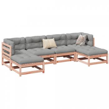 VidaXL 6 Piece Garden Seating Set Solid Wood Douglas Fir