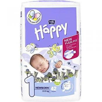Pannolini Happy Newborn 42 pezzi 2-5 kg
