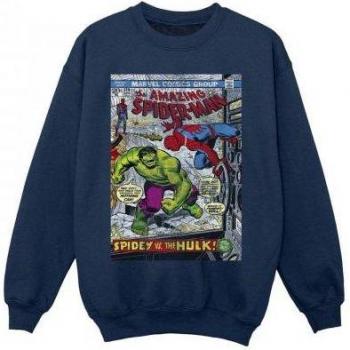 Sweatshirt con diseño de Spider-Man frente a Hulk – Marvel Girls