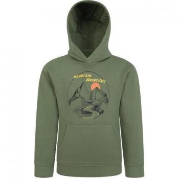 Mountain Warehouse Kid’s Mountain Explorer Organic Hoodie – Green/Khaki