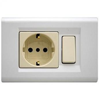 MagicaSchuko Placca Bianca ABS Series Click