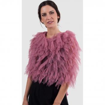 Chal de fiesta rosa de tul MR Complements