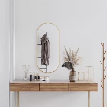 Miroir Mural Doré Chic 90x40 cm