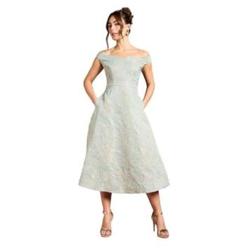 Coast Bardot Sage Floral Jacquard Midi Dress for Women (12)