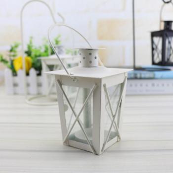 Elegant Bicolor Lantern Candle Stand