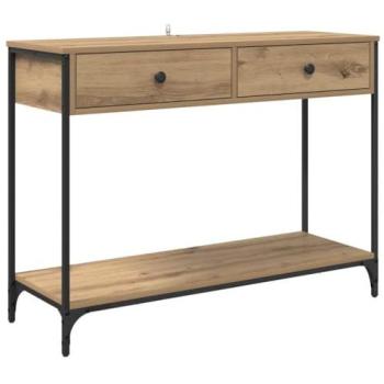 Table Console en Chêne 100 x 34,5 x 75 cm avec Tiroir