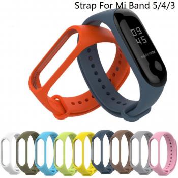 Correa de repuesto de silicona para Xiaomi Mi Band 5 en color blanco