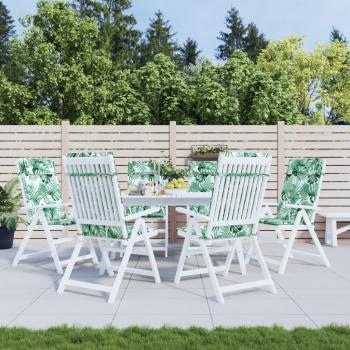 Pack 6 coussins de chaise hautes feuilles