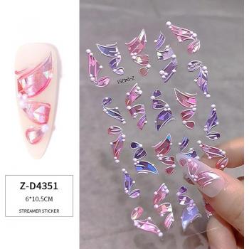 Pegatina brillante de uñas 5D