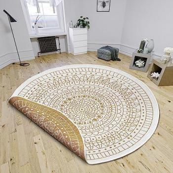Porto Indoor Outdoor Flatweave Rug 140cm Yellow