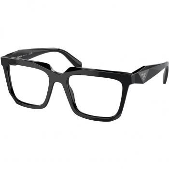 Prada PR A19V 16K1O1 Gafas Recetadas para Mujer Negras con armazones y lentes de 54 mm