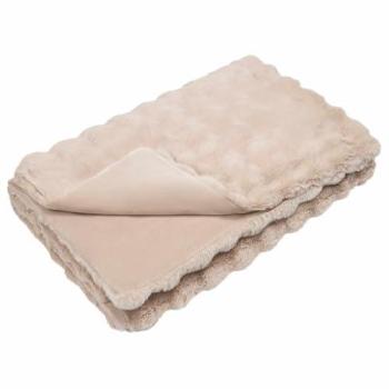 Polyester Faux Rabbit Plush Blanket – 240x270cm, Beige (VidaXL)