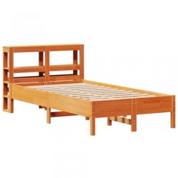 VidaXL Massivholzbett Kiefernholz 90x200 Wachsbraun