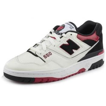 New Balance BB 550 Blanc avec Détails Rouges – Modèle Homme – Lacets