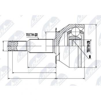 NTY NPZ‑NS‑063 Drive Shaft Coupling Kit