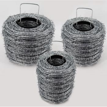 Malla Anudada 100 m Alambre Púas Galvanizado 1,7 mm