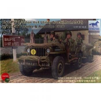 Camion Militaire GPW 1/4 Ton 4x4 sur Chenilles Mod. 1942, 10-cwt & Équipe Aéroportée, Version 1:35ème