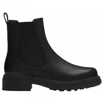 Clarks Women’s Orinoco 3‑Top Black Leather Chelsea Boots – Size 4/Standard Fit