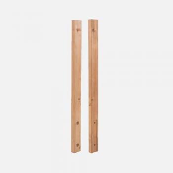Burger Lot de 2 demi-poteaux en pin traité pour garde‑corps Moka H96cm