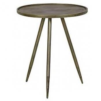 Mesa Auxiliar Metal Oro Antiguo Ø40x51