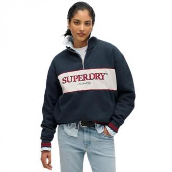 Women’s Superdry Country Club Half Zip Sweatshirt – Blueberry Navy, XS