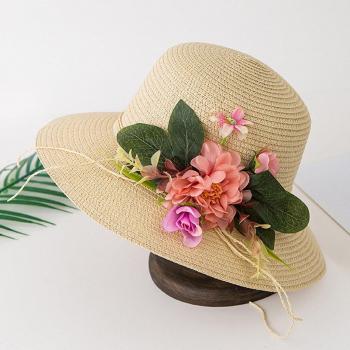 Strandhut für Mädchen 2-6 Jahre, blumendesign, atmungsaktiv, Haaraccessoire