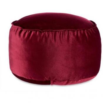 Puff Grandi Velluto Rosso Granato 60x39x60 cm – Doppio Pacchetto