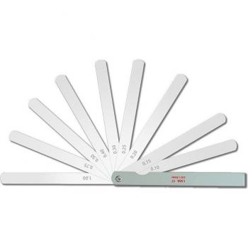 Herramienta de calibración de huecos 100mm, 0.02-1mm, 17 hojas