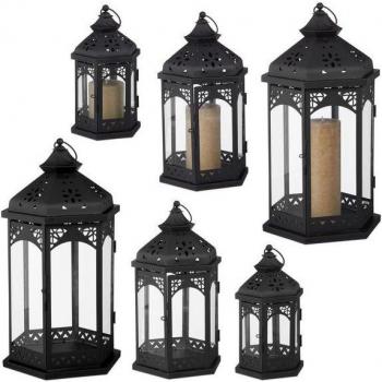 Set de Farolillos Vintage, Portavelas Retro para Decoración