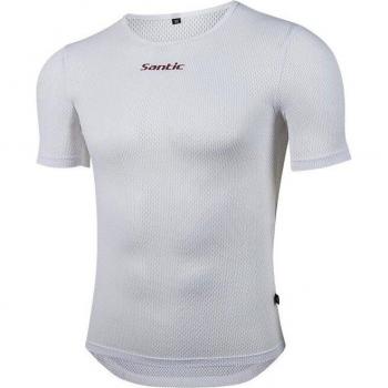 Santic Men's White Cycling Vest