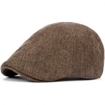 Men's Women's Vintage Linen Beret Hat