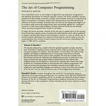 The Art of Computer Programming, Volume 4, Fascicle 1: Bitwise Tricks and Techniques; Binary Decision Diagrams