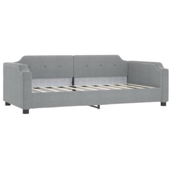 Portable Light Grey Day Bed – 90×190 cm, Single Fabric