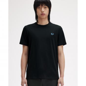 Camiseta Fred Perry Crew Neck Hombre Verde