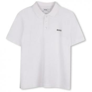 BOSS Polo de Niño Algodón con Logo en la Parte Trasera