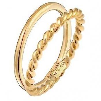 Elli Ring-Set »Ring Basic Twisted 2er Set 925 Silber«