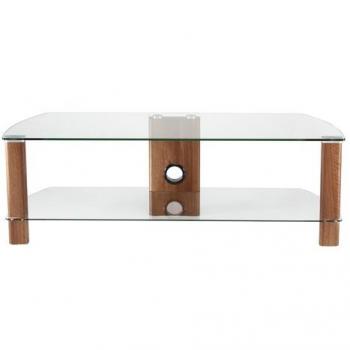 Walnut & Crystal Century 1200 TV Shelf