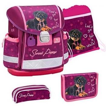 Belmil Schulranzen Set 4-teilig ergonomischer Schulranzen für Mädchen