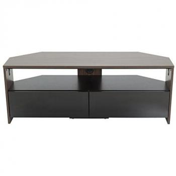 Saunton 60 Corner TV Shelf – Walnut/Black