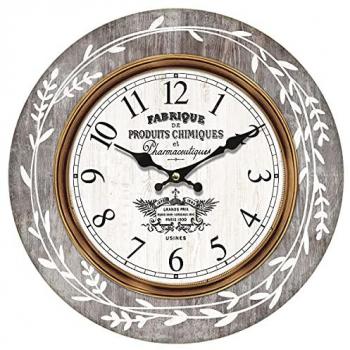 Orologio da muro in MDF grigio 34x4x34cm