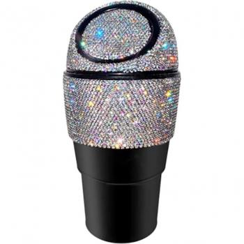 Rhinestone Car Garbage Bin