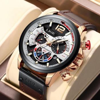 Orologio LIGE 2022 Uomo Quarzo Bianco/Oro