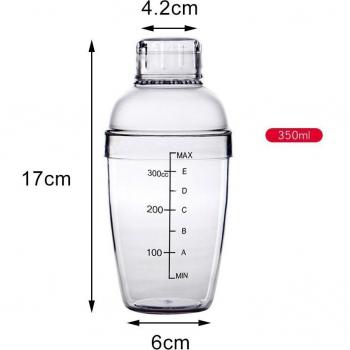 Cocktail Shaker with Measurement Scale 350ML