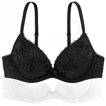 Soutien-Gorge Push-Up Noir-Blanc Luxe