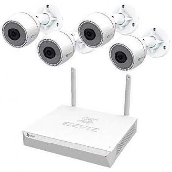 Ezviz Wi-Fi Network Video Recorder with 4 Outdoor Bullet Cameras and 1 Terabyte HDD