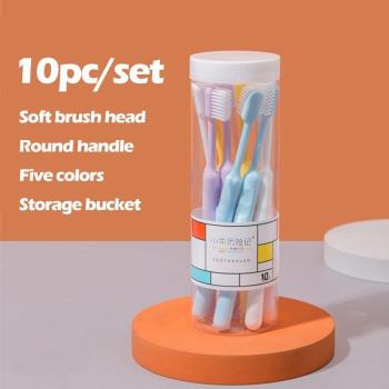 Cabezal de cepillo de dientes suave, paquete de 10 cabezales en 5 colores para la salud bucal
