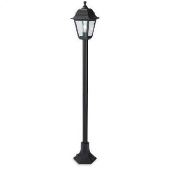 Oslo 1 Light Post Lantern Black Resin IP44 E27