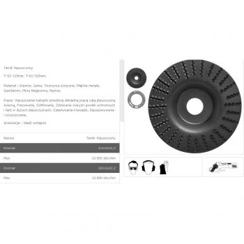 Tarpol Abrasivi Tarnico WPUSZCZONY 125mm × 3 × 22,2mm – GŁADŹ WSTĘPNA T-61