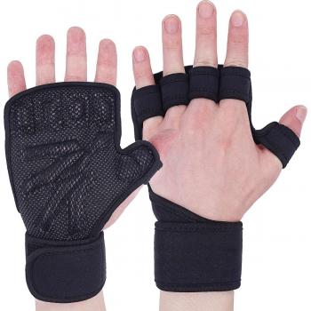 Gants de gym en silicone avec support enveloppant pour le fitness
