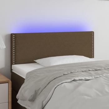 VIDAXL Testiera a led, Schienale del letto Marrone Scuro 80x5x78/88 cm in Tessuto